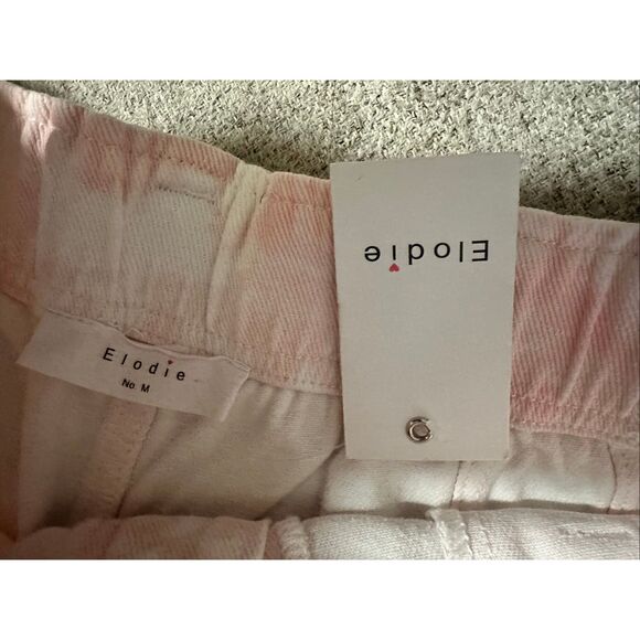 Revolve Elodie Pink and White Tie Dye Belted Mini Skirt Size Medium New - Picture 3 of 3